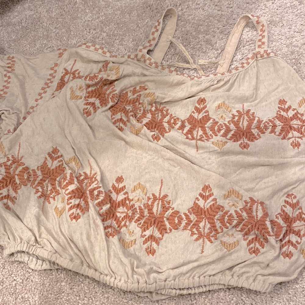 Free People off the shoulder embroidered top - Picture 5 of 5